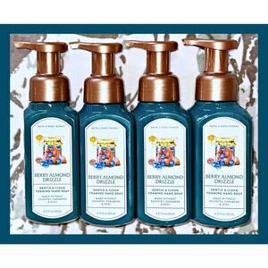 Bath & Body Works Berry Almond Drizzle Gentle Clean Foaming Hand Soap x4
